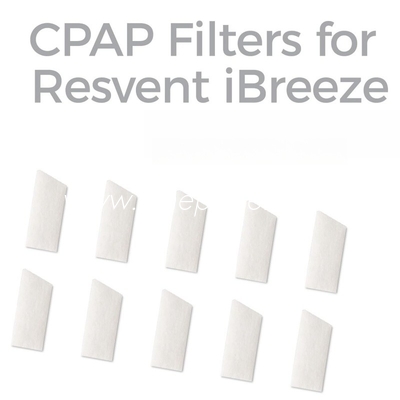 White Cotton Disposable CPAP Filters Compatible with Resvent IBreeze