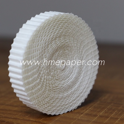 White Crepe / Pleat / Folds HME Filter Paper Industrial Absorbent Filter Paper